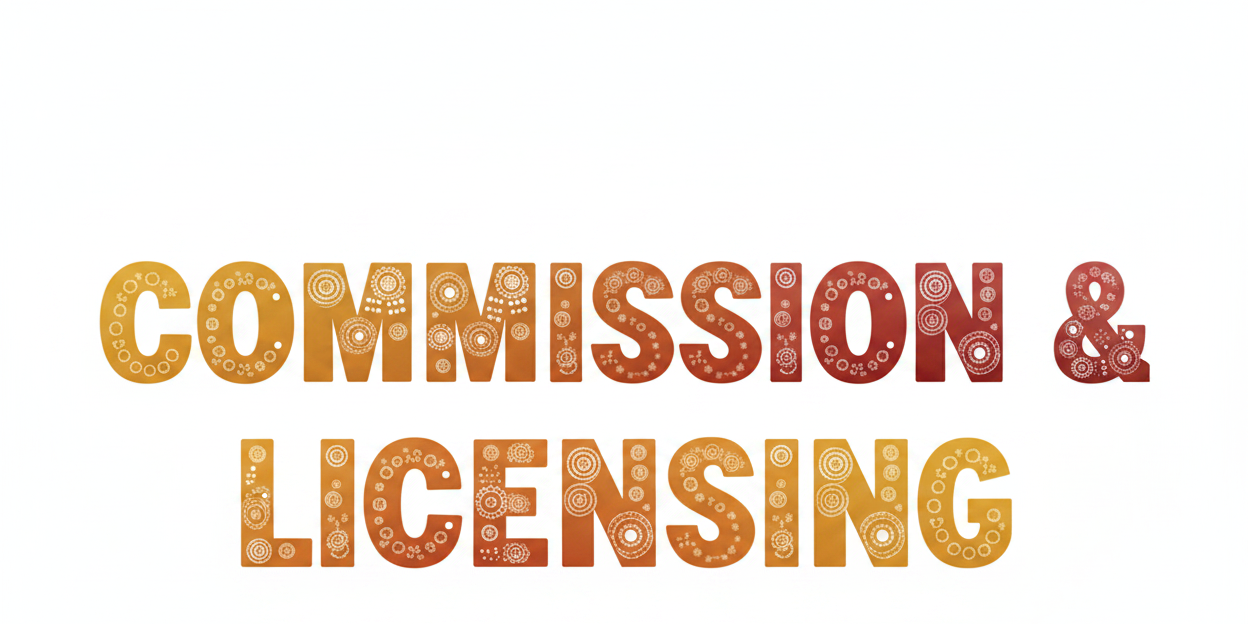 Commission & Licensing - Aboriginal dot-art style