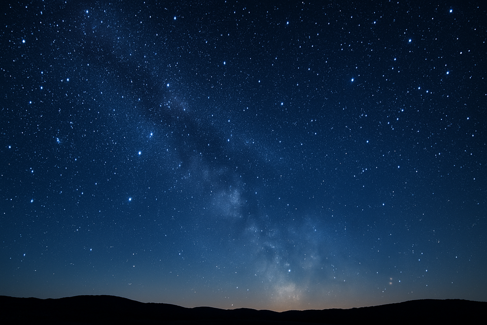 CLEAR NIGHT SKY FILLED WITH STARS 