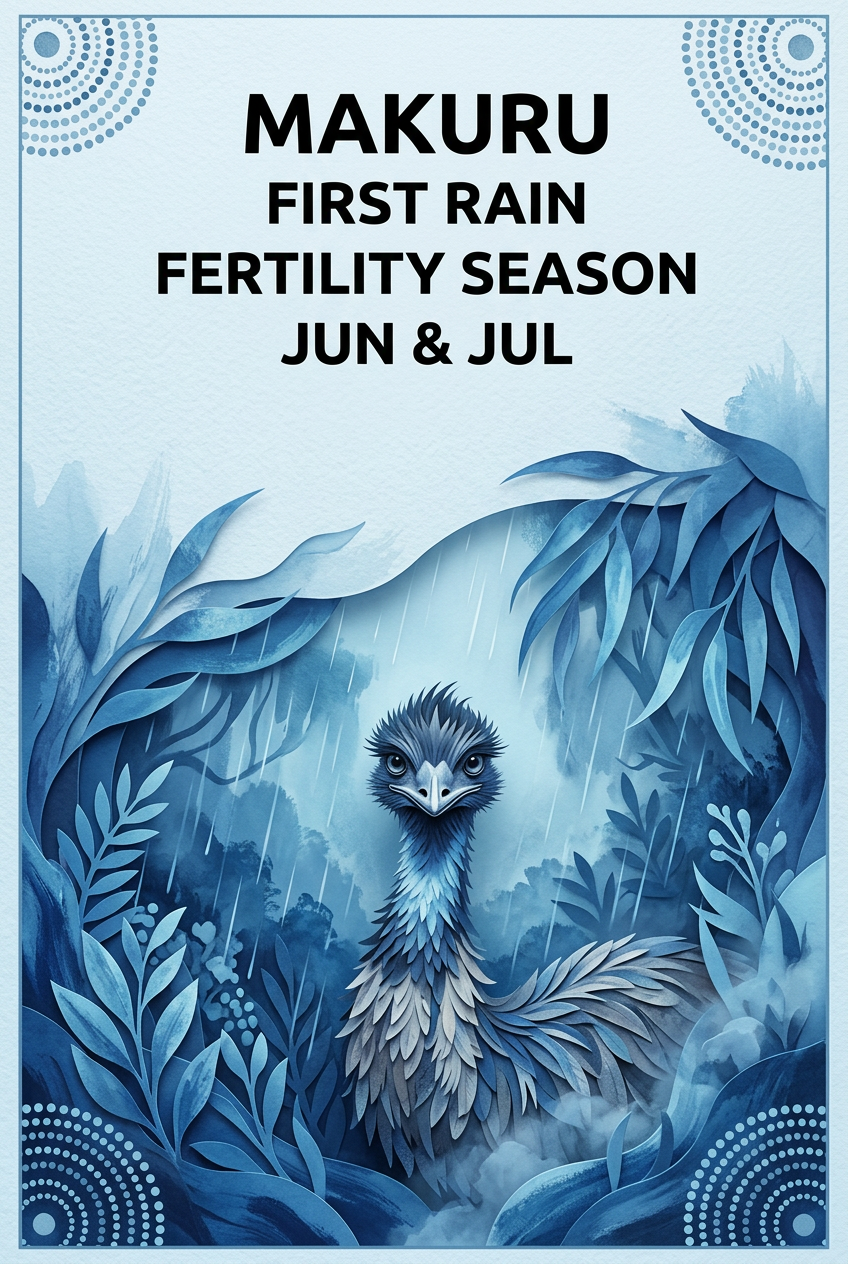 MAKURU creative refresh, blue with emu