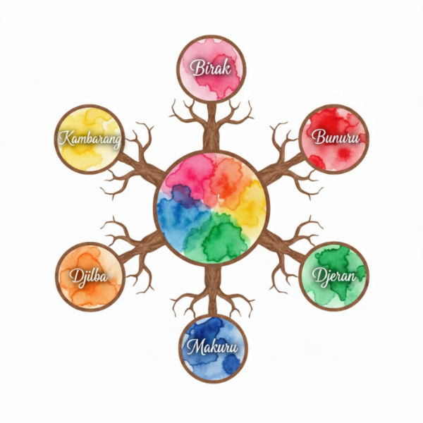 Six Seasons Tree - Named Colour Circles